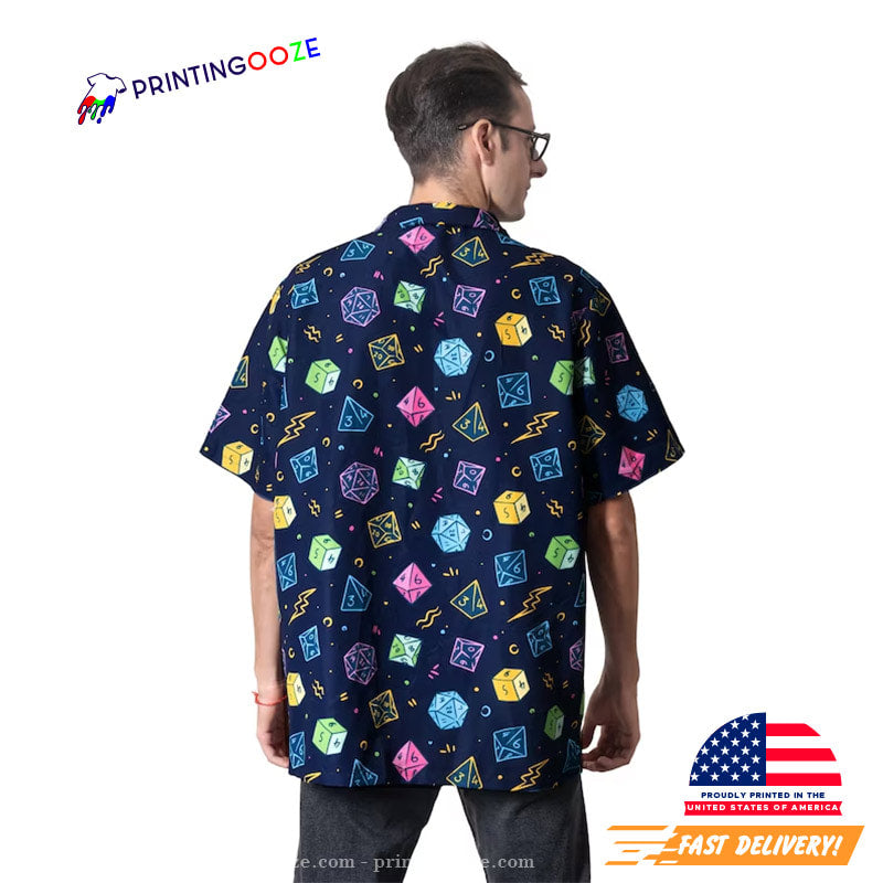 DnD Hawaiian Shirt, Dungeon and dragon gift