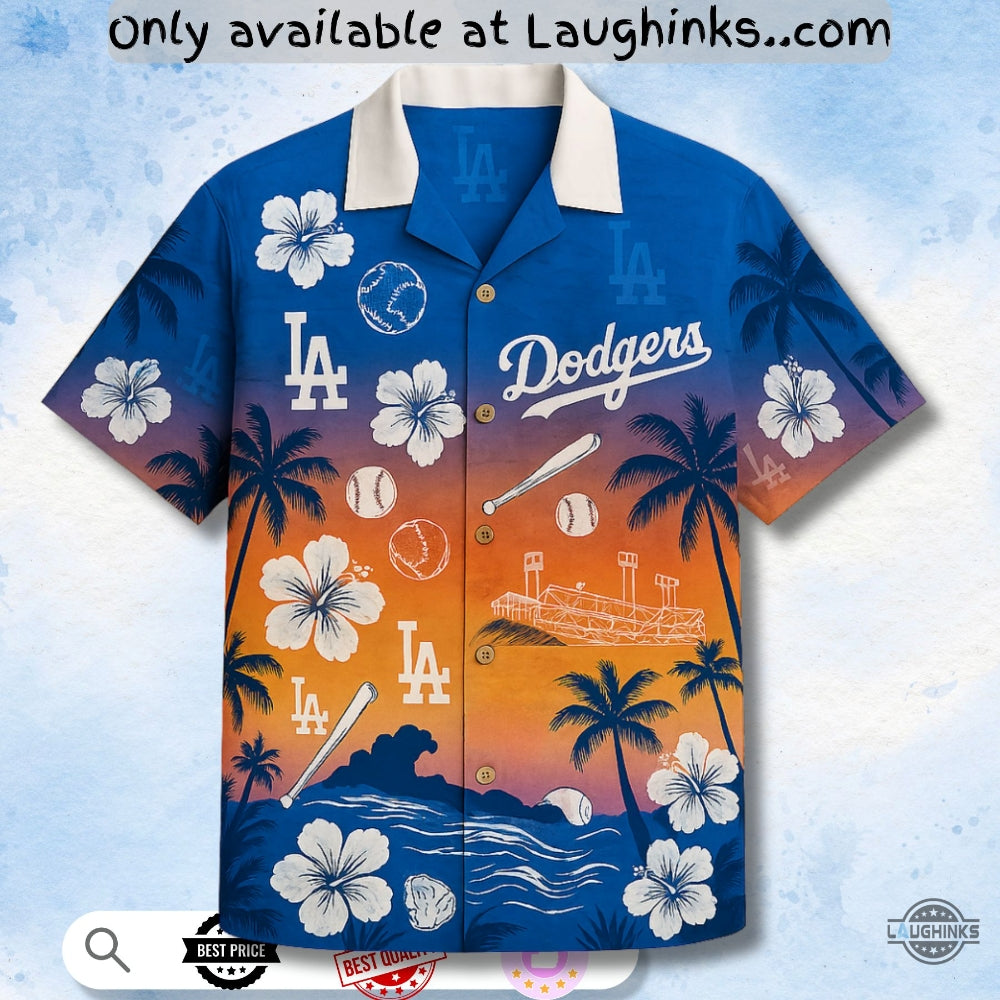Dodgers Sunset Hawaiian Shirt