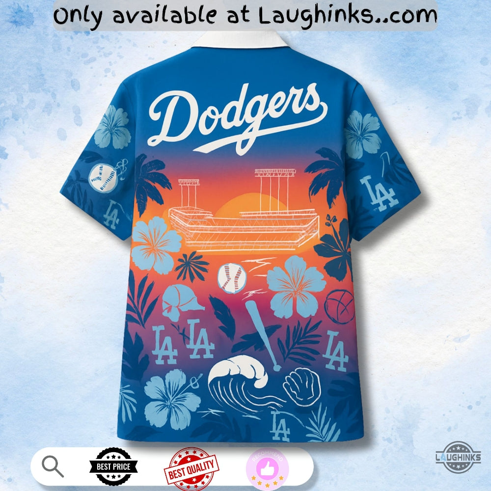 Dodgers Sunset Hawaiian Shirt