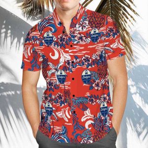 Dodgers Vintage Floral Pattern Hawaiian Shirt, LA Dodgers Hawaiian Shirt