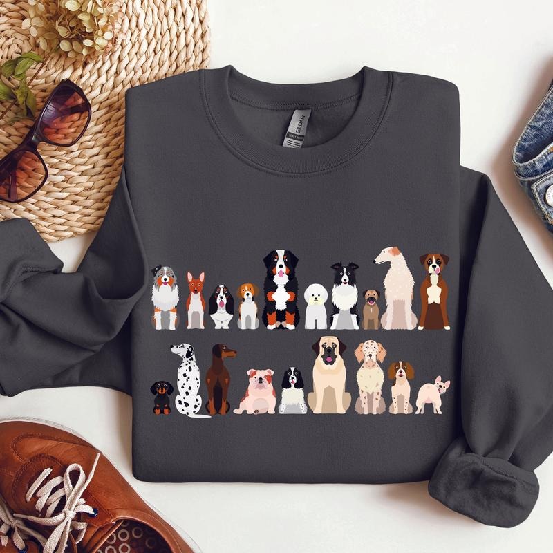 Dog Breeds Farm Animal Lover Sweatshirt T-Shirts, Hoodie | InkThreadWorks.com