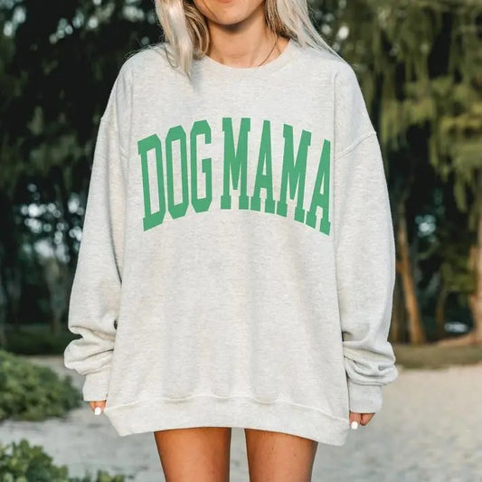 Dog Mama Sweatshirt, Dog Mom Sweatshirt, Dog Mom Shirt, Gift for Dog Mom, Dog Lovers Gift, Trendy Varsity Crewneck,...