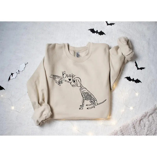 Dog Skeleton Sweatshirt, Funny Dog Shirt, Dog Lover Gifts, Dog Mom Sweatshirt, Spooky Dog Shirt, Skeleton...