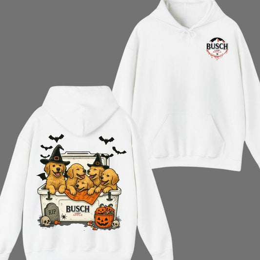 Dogs Beer Hoodie, Halloween T-Shirt Golden Retriever Hoodie, Halloween Cute Dog Trendy Shirt, Perfect Beer And Dog Hoodie...