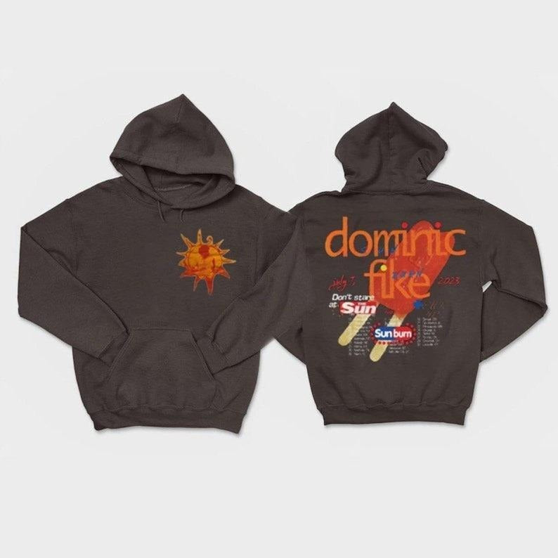 Dominic Sunburn album track list Aesthetic sweatshirt, Limited Dominic Fike T-shirt