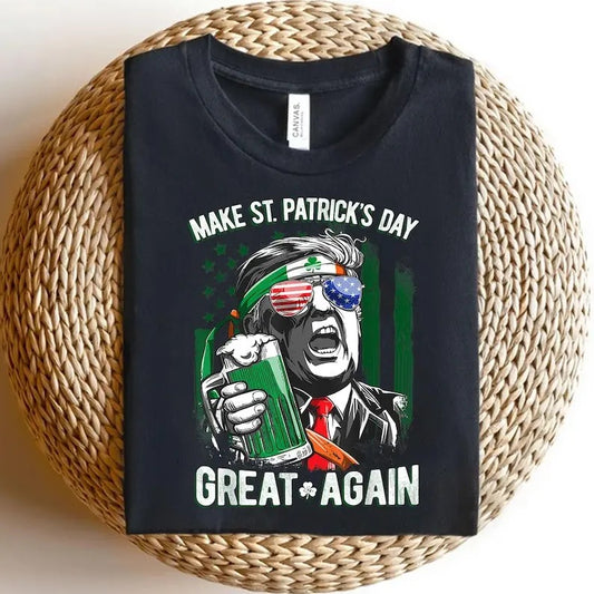 Donald Trump Beer Make St Patricks Day Great Again Tshirt, Trump Supporter Tee, St Paddys Day Shirt, Trump Funny St...