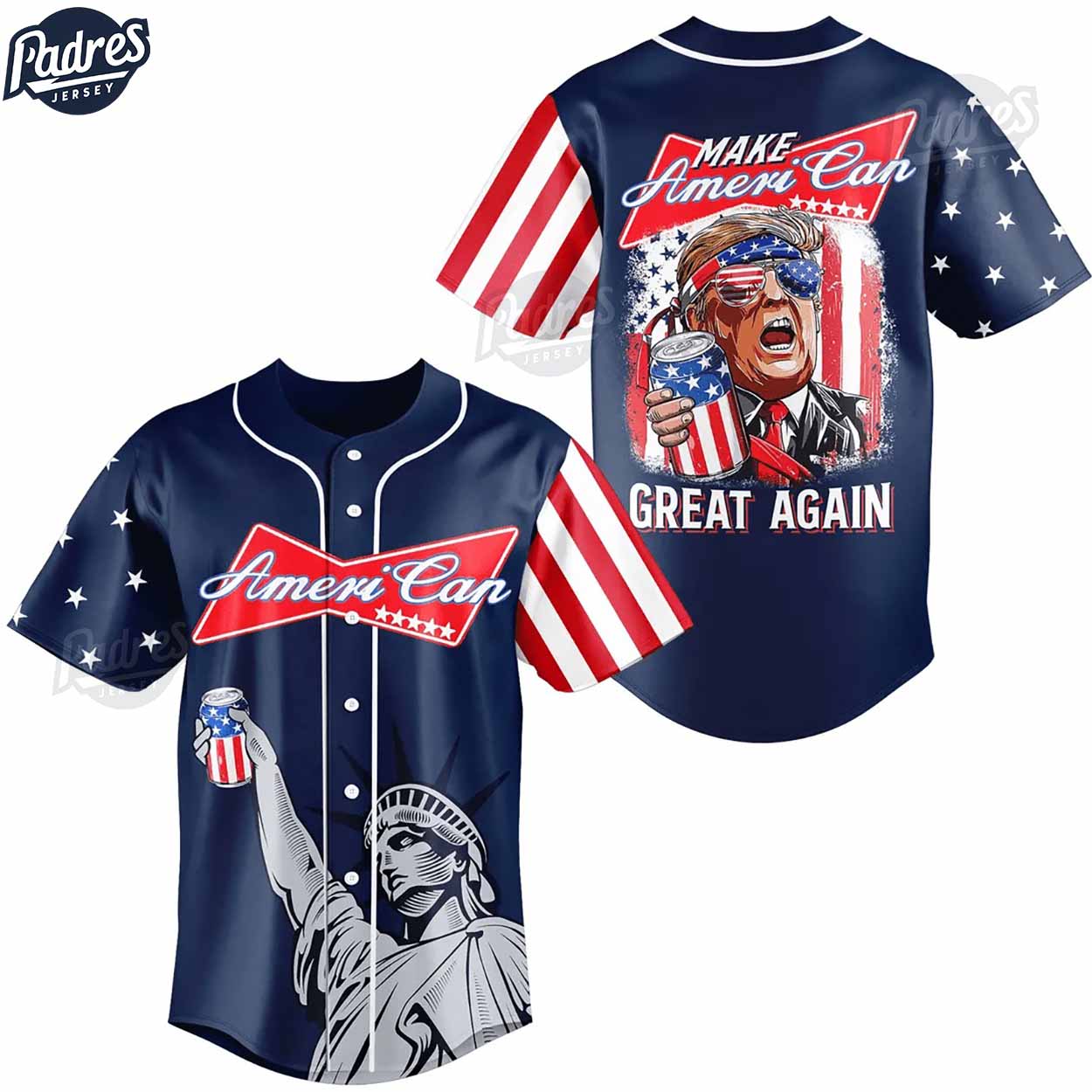 Donald Trump Make American Great Again Baseball Jersey Fan Gear - Padres Jersey Oasis: Elevate Your Baseball Style Game
