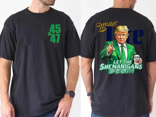 Donald Trump St.Patrick's Day Shirt, Trump Supporter Sweatshirt, M!ller L!te Hoodie, Beer Drinking Shirt For Men And...