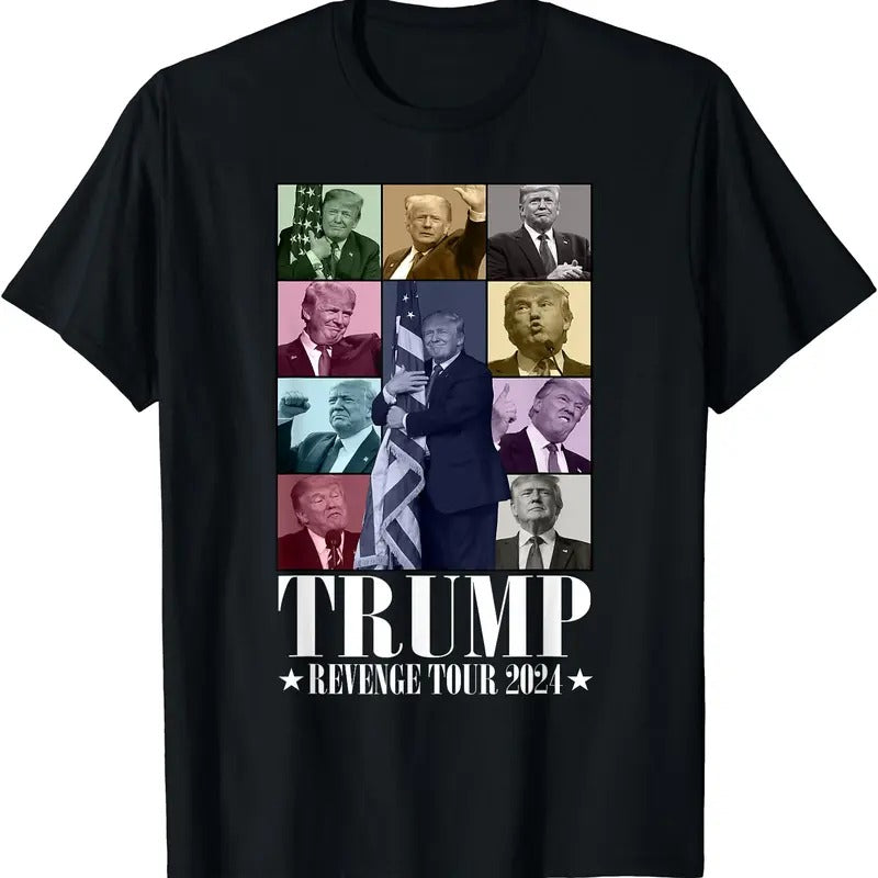 Donald Trump The Revenge Tour 2024 Funny T-Shirt | Unisex Cotton Tee Gift | Full Size
