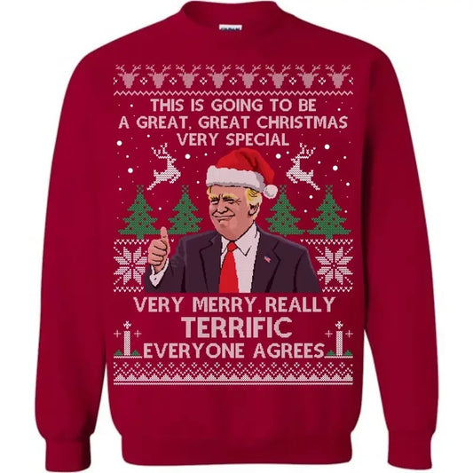 Donald Trump Ugly Christmas  Gifts For Boyfriend and Girlfriend Sweashirt T-Shirts, Hoodie, Sweatshirt | InkThreadWorks.com