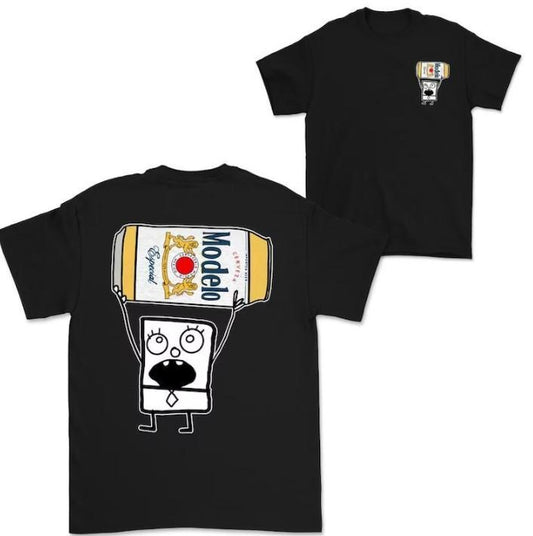 Doodlebob Modelo Beer Double-Sided T-shirt, Funny Drinking Summer Unisex Gift for Men and Women Hoodie, Sweatshirt