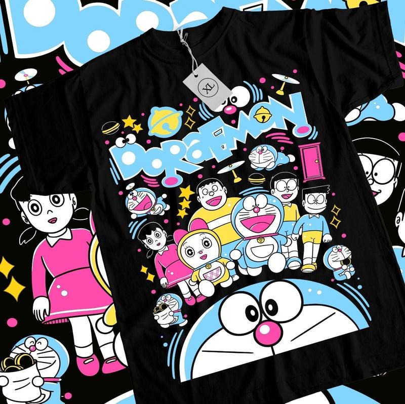 Doraemon T-Shirt S-4XL Nobi Shizuka Gian Dorami Suneo Girl Anime Gifts Shirt Tshirt S-4XL