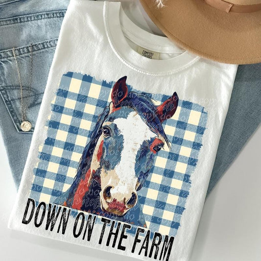 Down on the Farm Horse DTF Transfers - THIS IS NOT A SHIRT Hoodie, Sweatshirt | InkThreadWorks.com