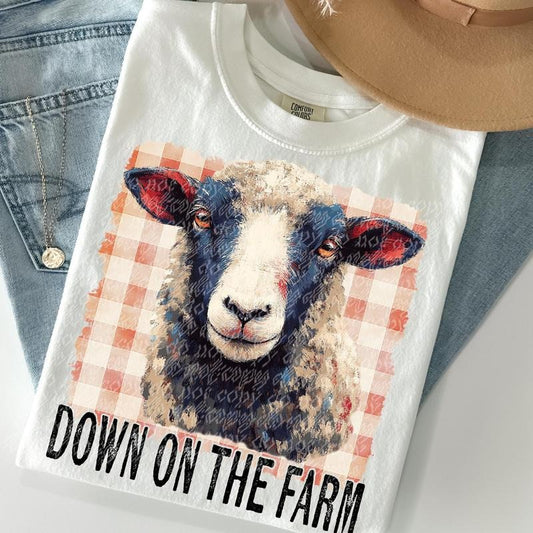 Down on the Farm Sheep DTF Transfers - THIS IS NOT A SHIRT Hoodie, Sweatshirt | InkThreadWorks.com