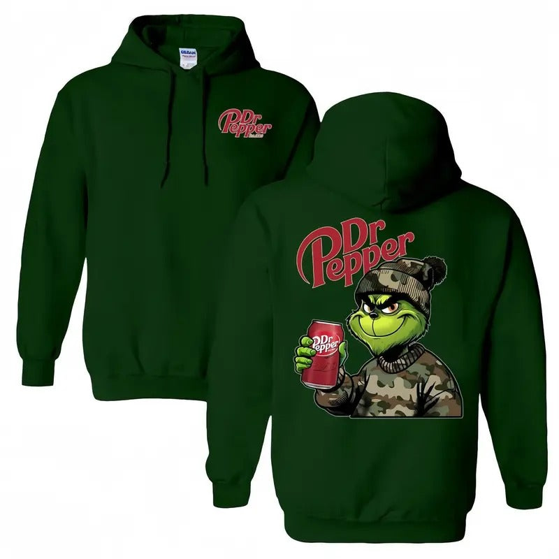 Dr Pepper Camo Grin Christmas Hoodie for Men and Women - Classic Fit - Menswear