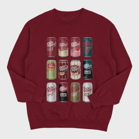 Dr. Pepper Cans Crewneck Sweatshirt, Dr. Pepper Unisex Comfort Sweatshirt, Gift For Her, Gift For Him T-Shirts, Hoodie