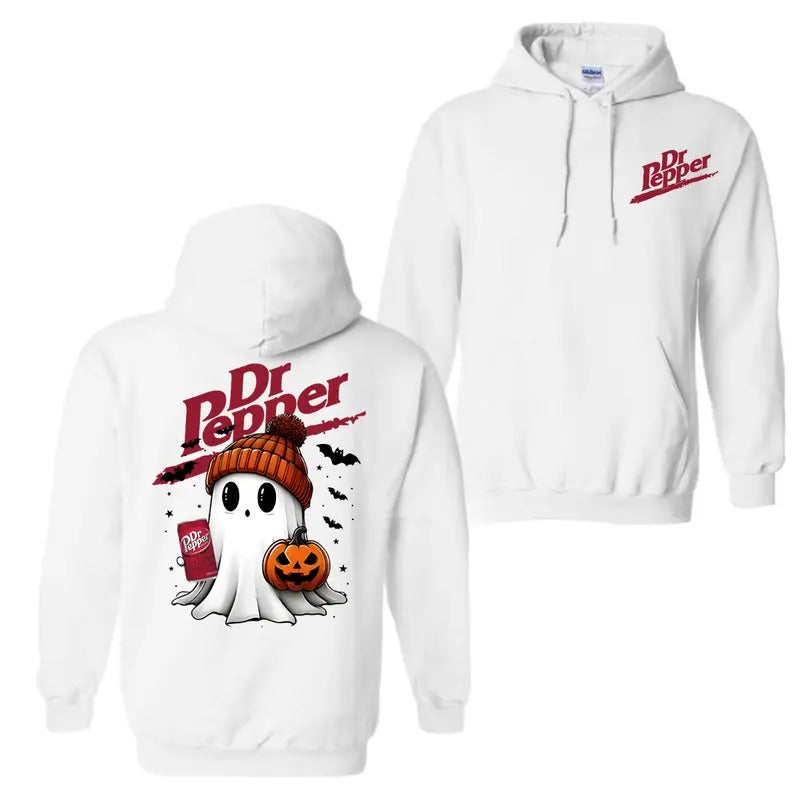 Dr. Pepper Cute Pumpkin Halloween 2 Sided Hoodie T-Shirt, Dr. Pepper Shirt For Men And Women, Halloween Trendy Shirt...