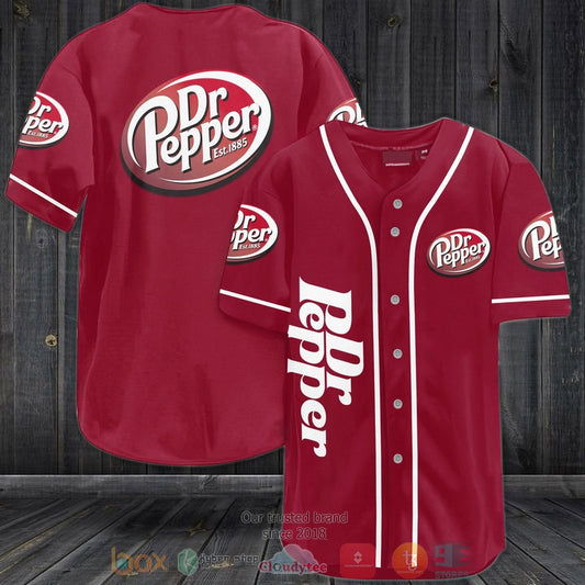Dr Pepper Est 1885 red Baseball shirt