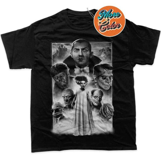 Dracula Horror Vintage Shirts, Cotton Unisex T-Shirt, Crew Neck, Size S- 3XL, Menswear Top, Womenswear Top Underwear...