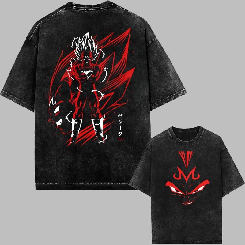 Dragon Ball Vintage Anime Shirt, Majin Vegeta T-Shirt, Dragon Ball Shirt, Anime Shirt, Anime Merch, Gift For Anime Fans, Gift Lover, Unisex Anime Gift Menswear Top Streetwear