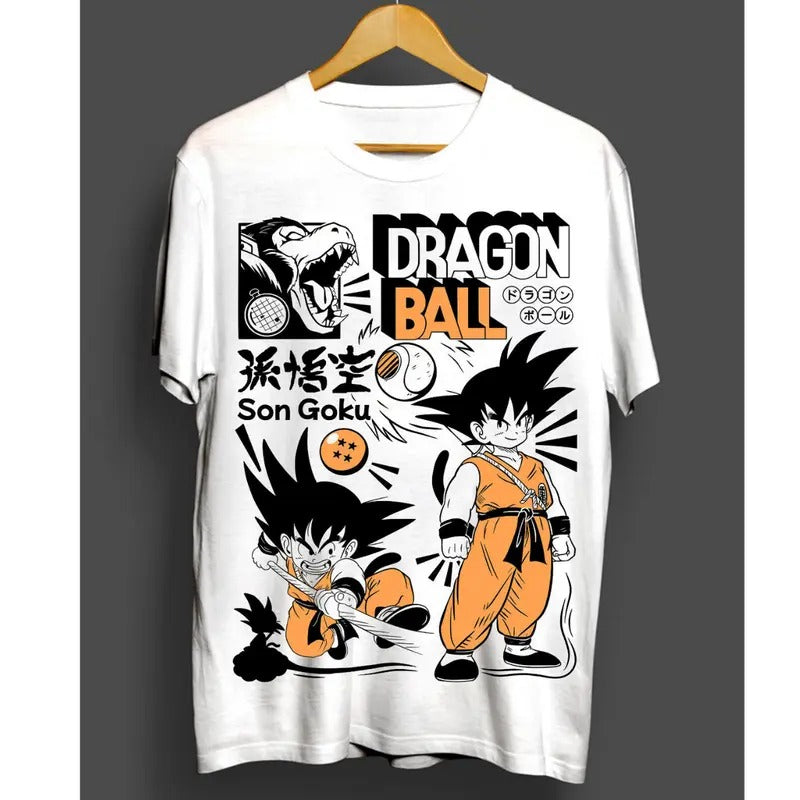 Dragon Ball Z Son Goku T-shirt Anime Manga Gohan,Goten,Vegeta,Trunks All Size