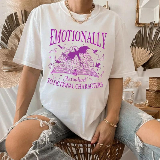Dragon Lovers, Fourth Wing Bookish Shirt,Emotionally Attached To Fictional Characters Shirt, Dragon Rider, Unisex Sweater...