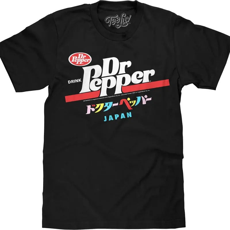 Drink Dr Pepper Japan T-Shirt - Black Hoodie, Sweatshirt | InkThreadWorks.com