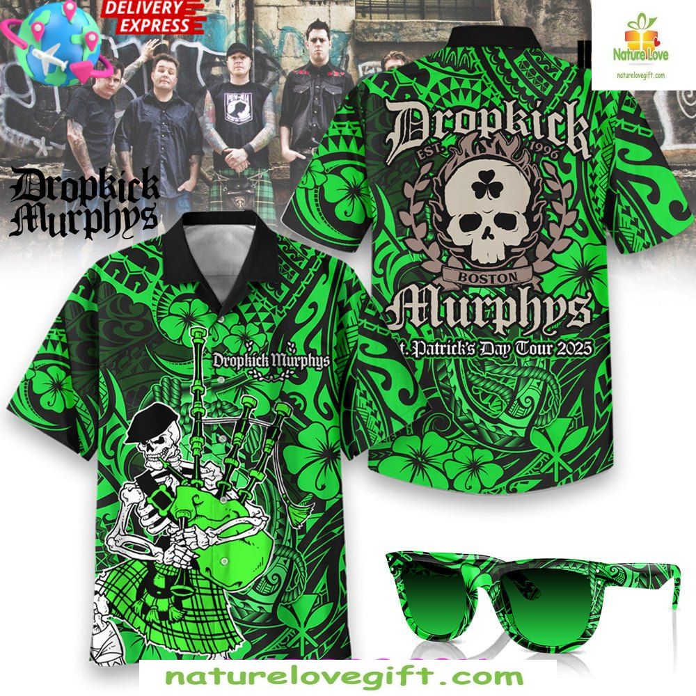 Dropkick Murphys 2026 St Patricks Day Tour Hawaiian Shirt