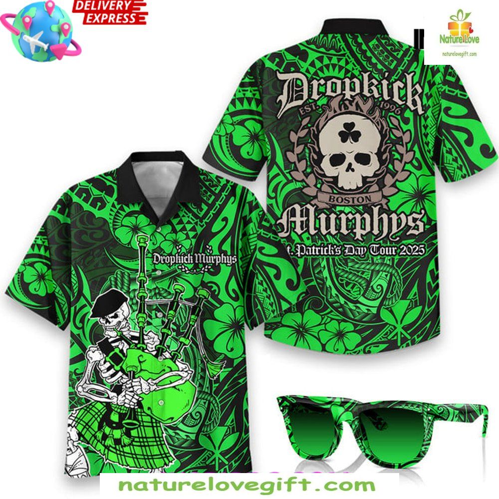 Dropkick Murphys 2026 St Patricks Day Tour Hawaiian Shirt