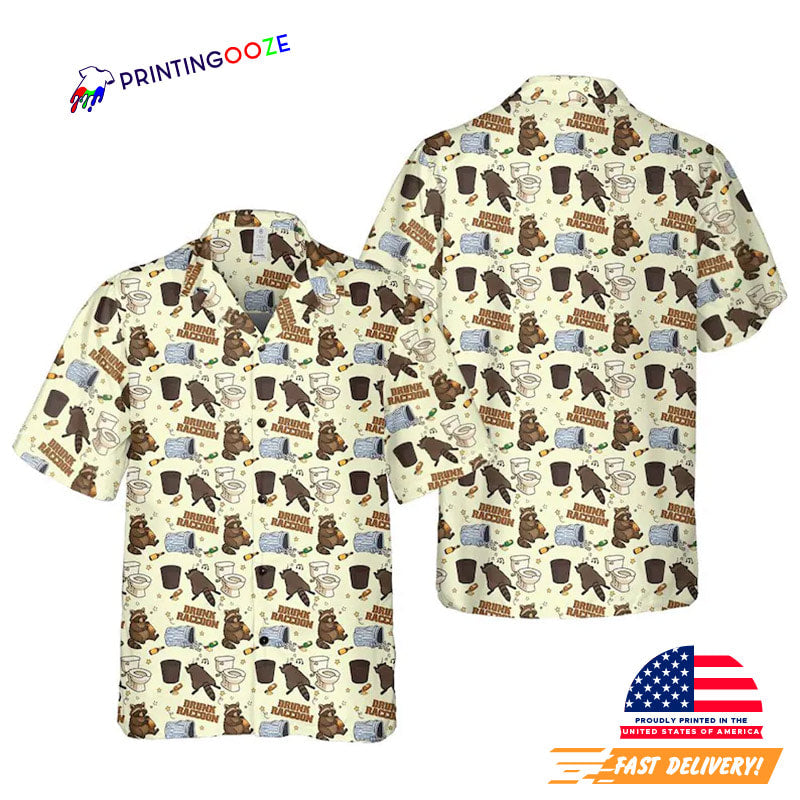 Drunk Raccoon Meme Hawaiian Shirt