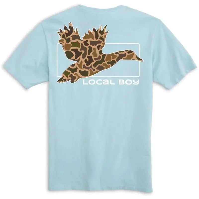 Duck Camo Local Boy 1 Side T-Shirt, Retro Hunting Duck, Shirt For Men And Women Classic, Gift For Women and Man Unisex T-Shirt,  Menswear Top