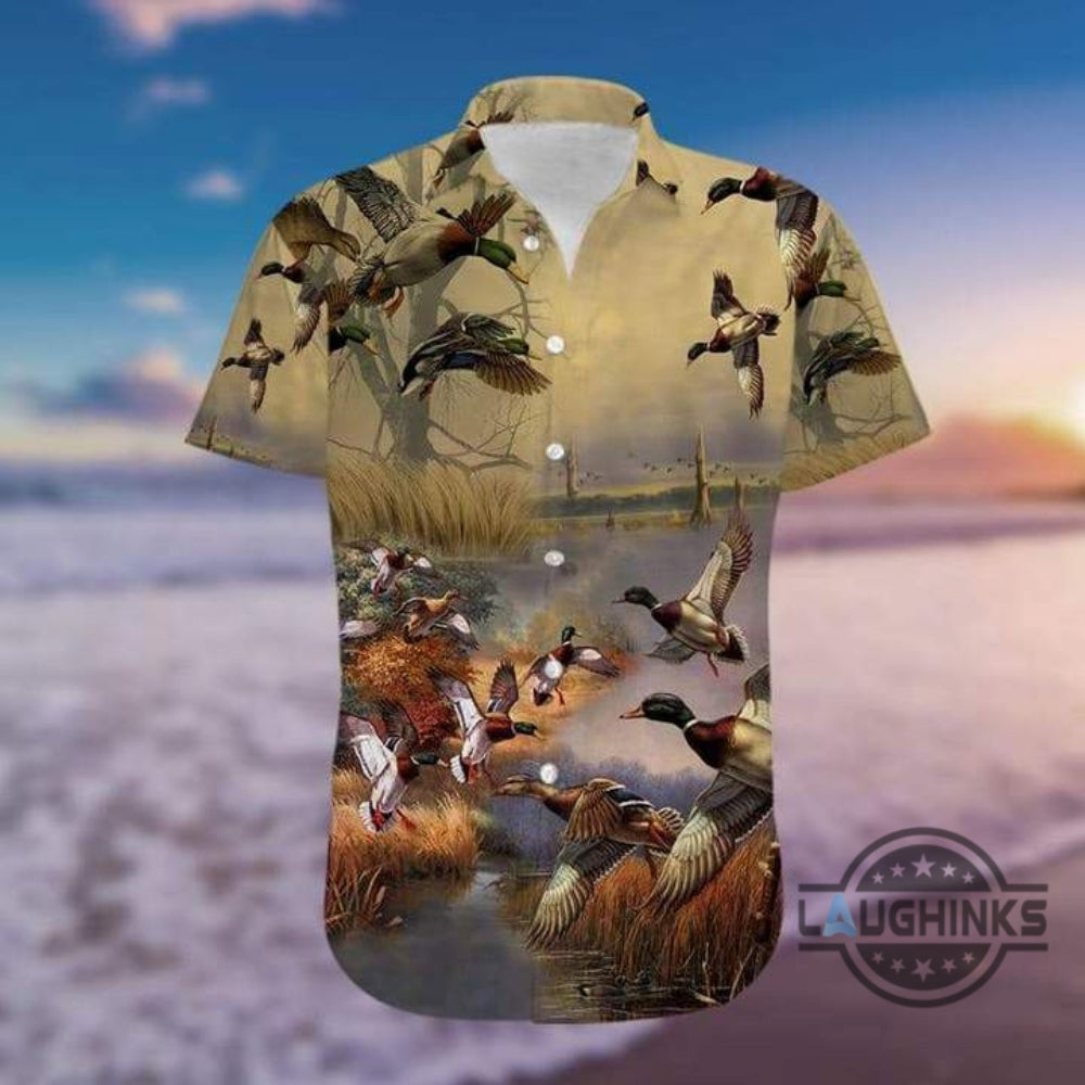 Duck Hunting Tropical Hawaiian Shirt 131 Aloha Hawaii Shirts Aloha Summer Beach Button Up Shirts And Shorts NEW