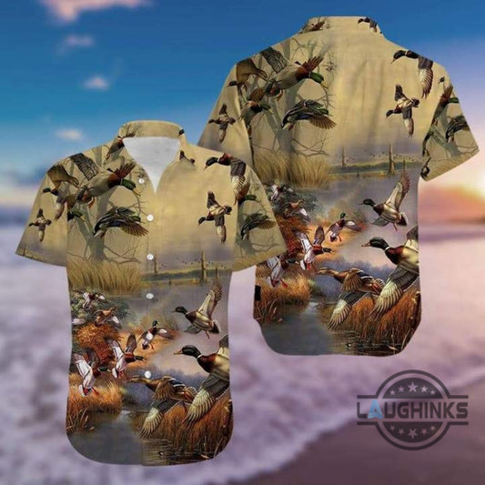 Duck Hunting Tropical Hawaiian Shirt 131 Aloha Hawaii Shirts Aloha Summer Beach Button Up Shirts And Shorts NEW