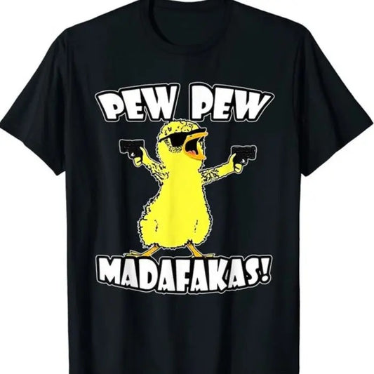 Duck Pewww Pewww Madafakas Funny Meme Vintage T-shirt Hoodie, Sweatshirt | InkThreadWorks.com