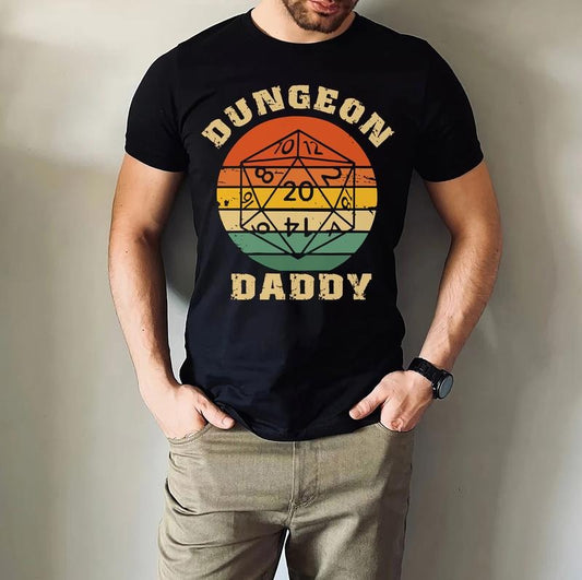 Dungeon Daddy T-shirt , DnD Dungeon Dad Shirt , Fathers Day Gift T-shirt Hoodie, Sweatshirt | InkThreadWorks.com