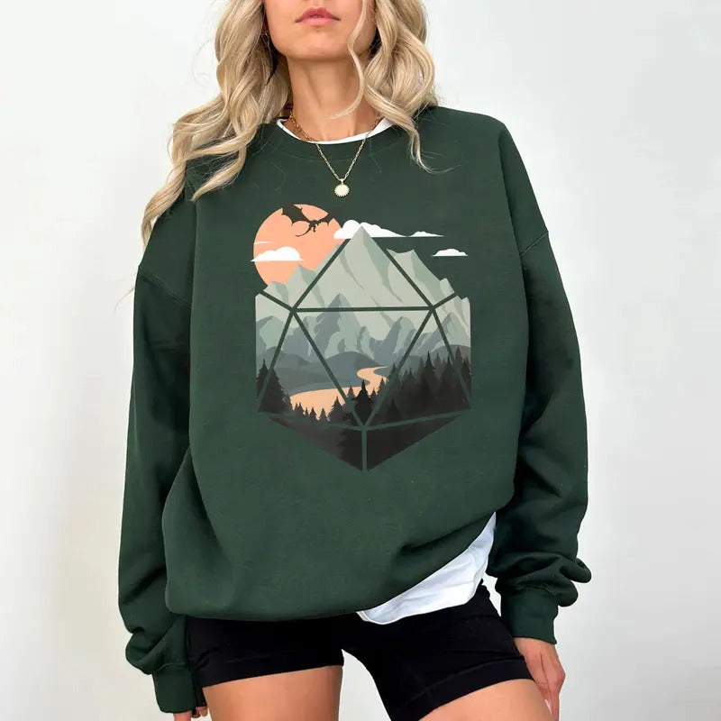Dungeons And Dragons Present D20 Rpg Dice D20 Scene Shirt Dnd Dungeon Dad Shirt Dungeon Master Roleplay D&D Fathers Day...