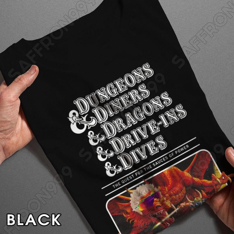 Dungeons, Diners, Dragons, DriveIns, Dives Unisex TShirt , Sweatshirt , Hoodie | InkThreadWorks.com