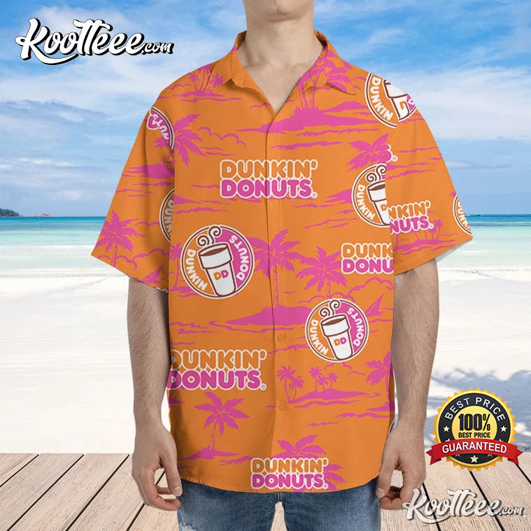 Dunkin Donuts Beach Pattern Hawaiian Shirt