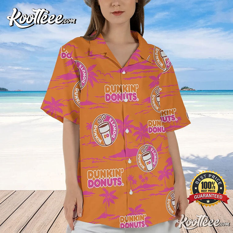 Dunkin Donuts Beach Pattern Hawaiian Shirt