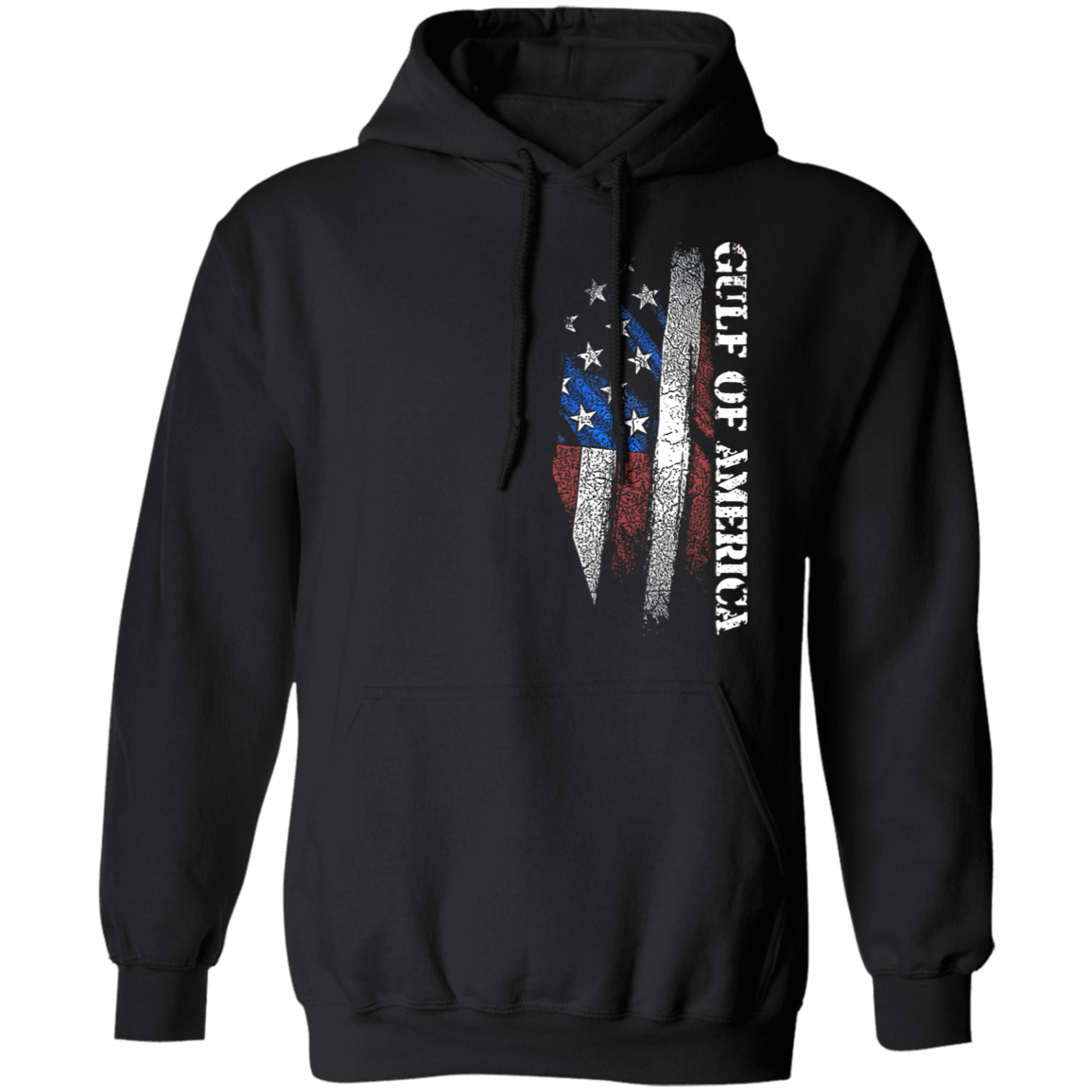 Gulf of America with American Flag Hoodie