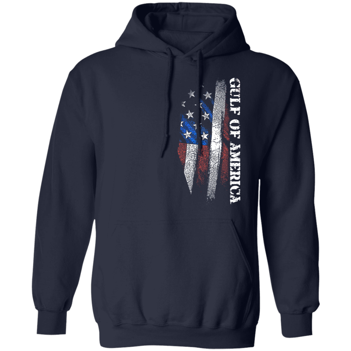 Gulf of America with American Flag Hoodie