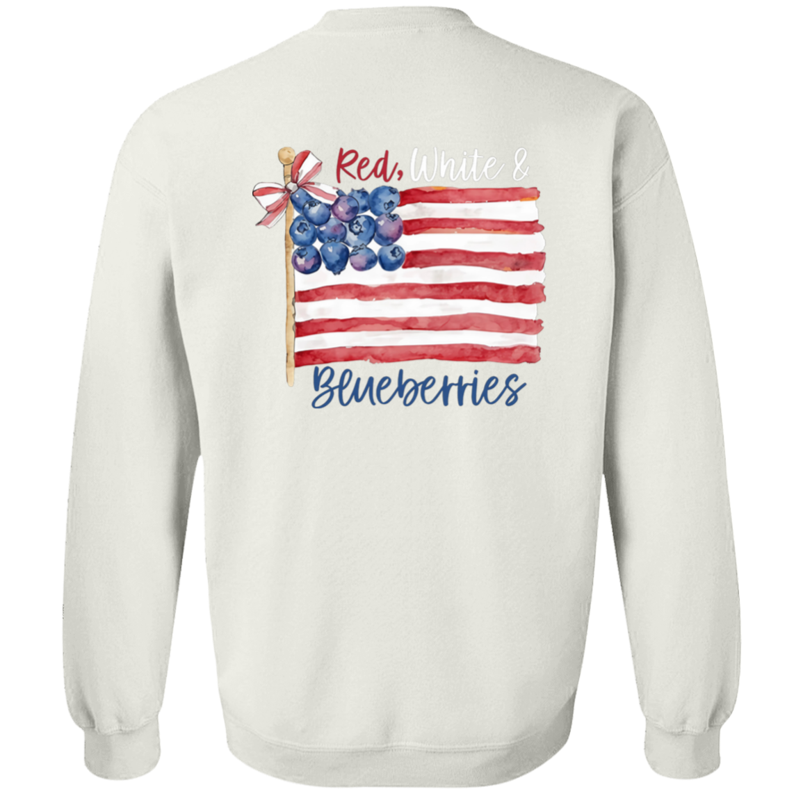Freedom Red White & Blueberries Coquette Flag Sweatshirt