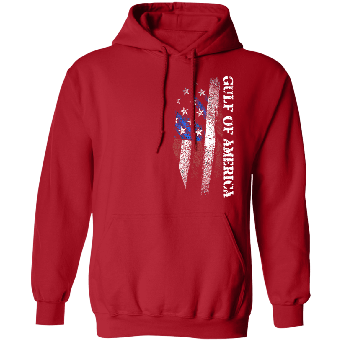 Gulf of America with American Flag Hoodie