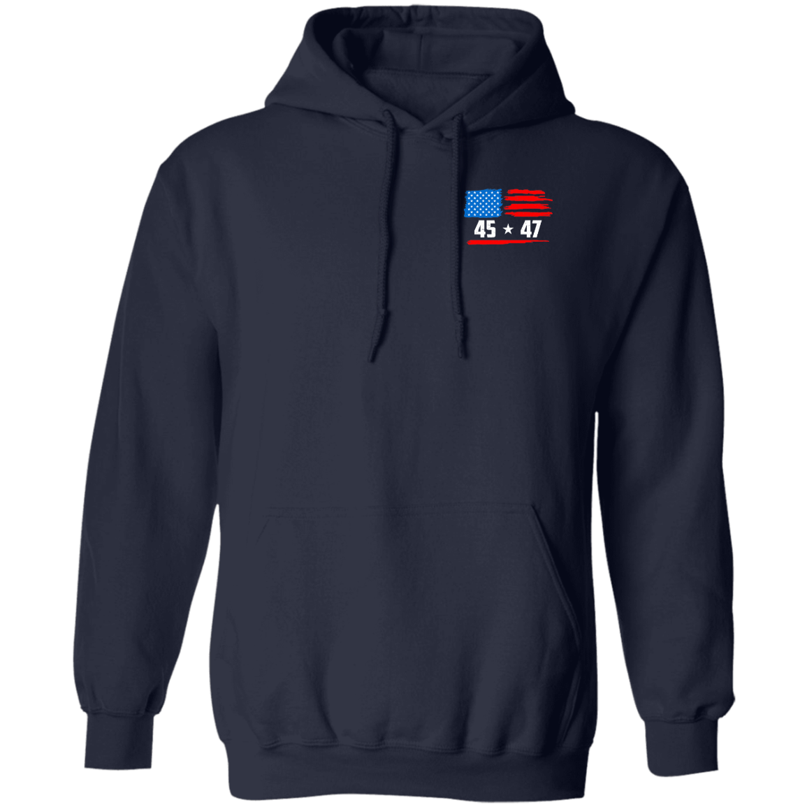 Trump 45 47 President Vintage American Flag Hoodie