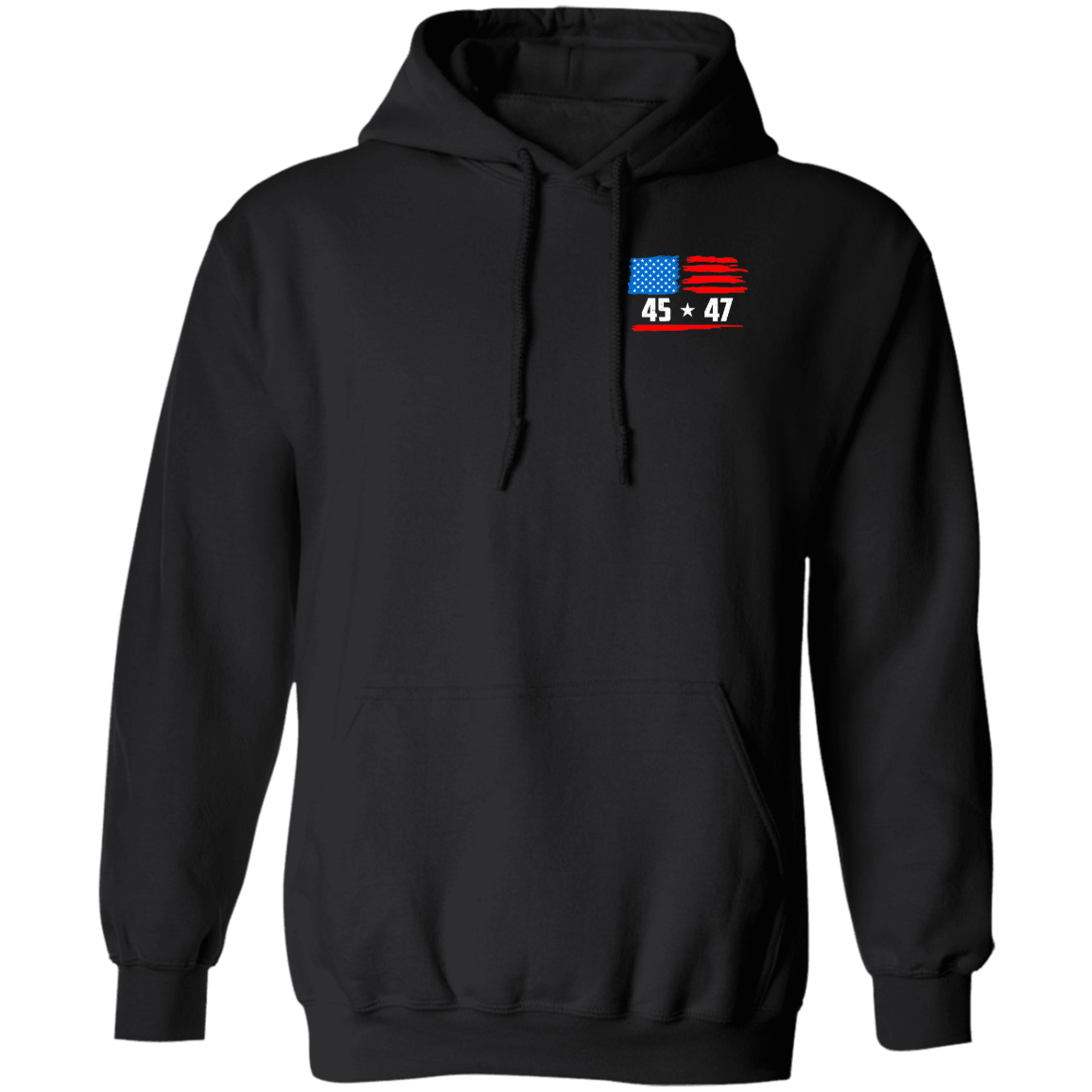 Trump 45 47 President Vintage American Flag Hoodie