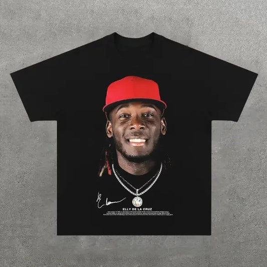 ELLY DE LA CRUZ T-Shirt, Vintage ELLY DE LA CRUZ Graphic Tee, Baseball Tee, Baseball Shirt, Y2k, Unisex T-Shirt, Gift For Men Women Women Menswear Top Streetwear
