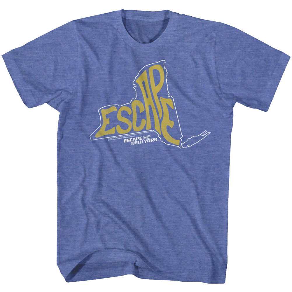 Escape From New York Mens S/S T-Shirt - Escape - Heather Royal Heather