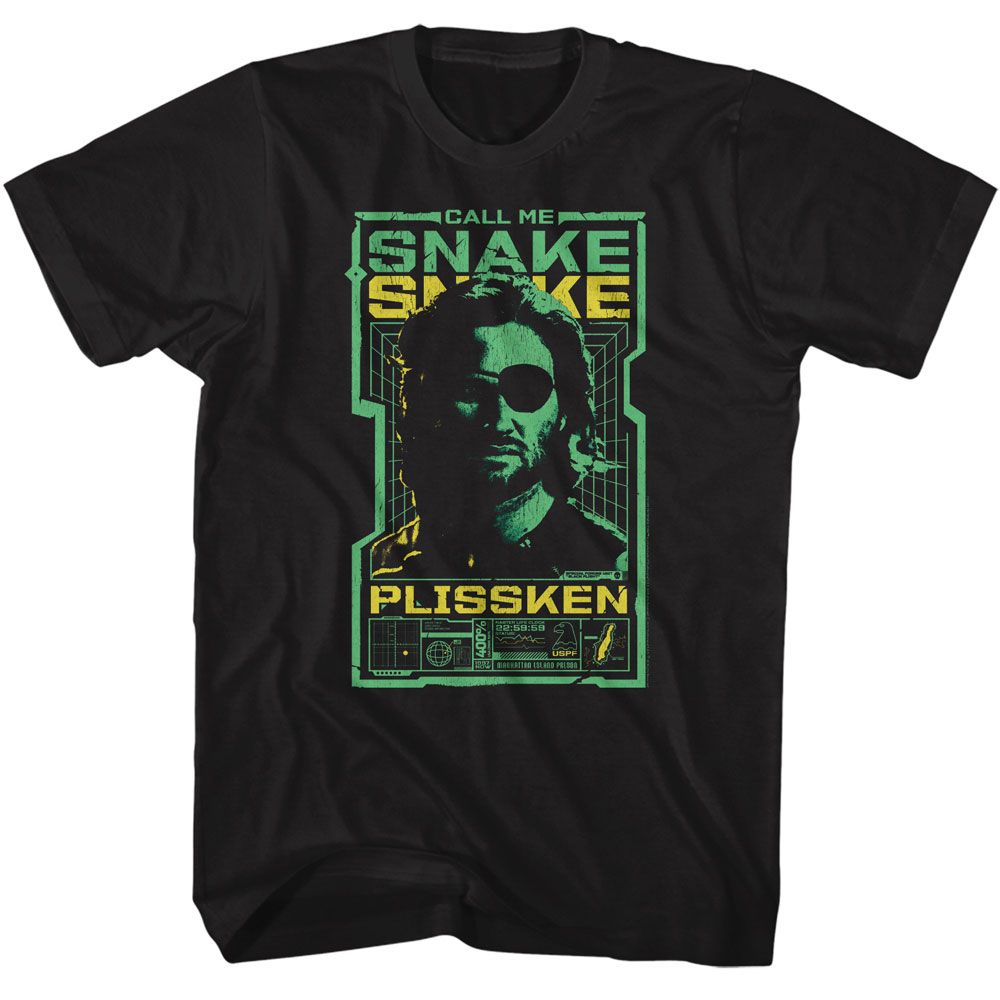 Escape From New York - Call Me Snake Tech Screen - American Classics - Solid Black Adult Short Sleeve T-Shirt