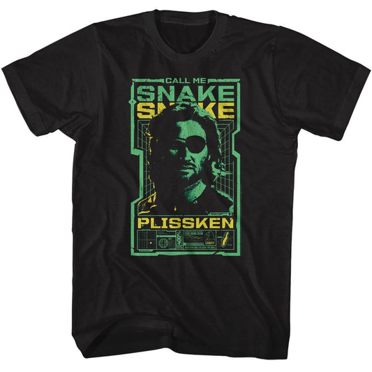 Escape From New York - Call Me Snake Tech Screen - American Classics - Solid Black Adult Short Sleeve T-Shirt