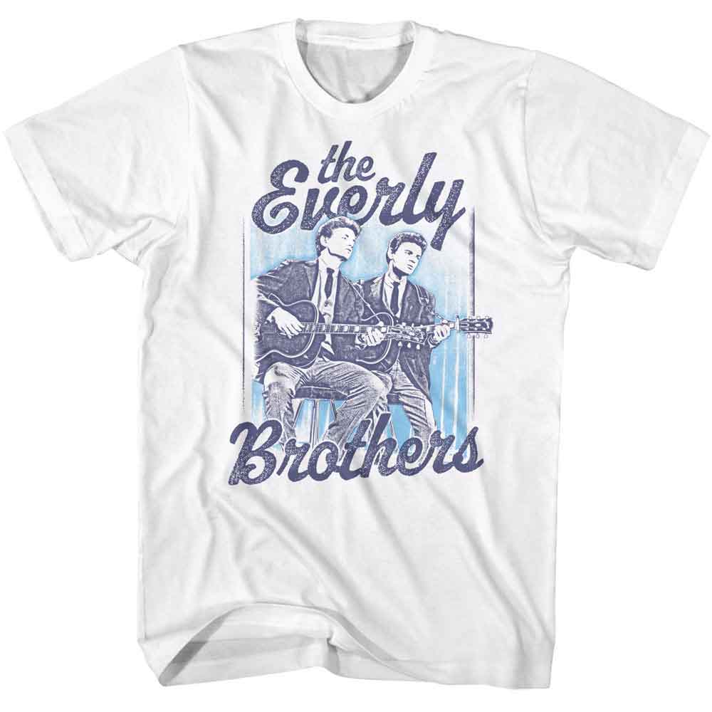 Everly Brothers - Cool Contrast - American Classics - White Adult Short Sleeve T-Shirt